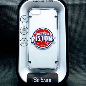 Detroit Pistons iPhone 5/5S Sports Ice Case - White Clear
